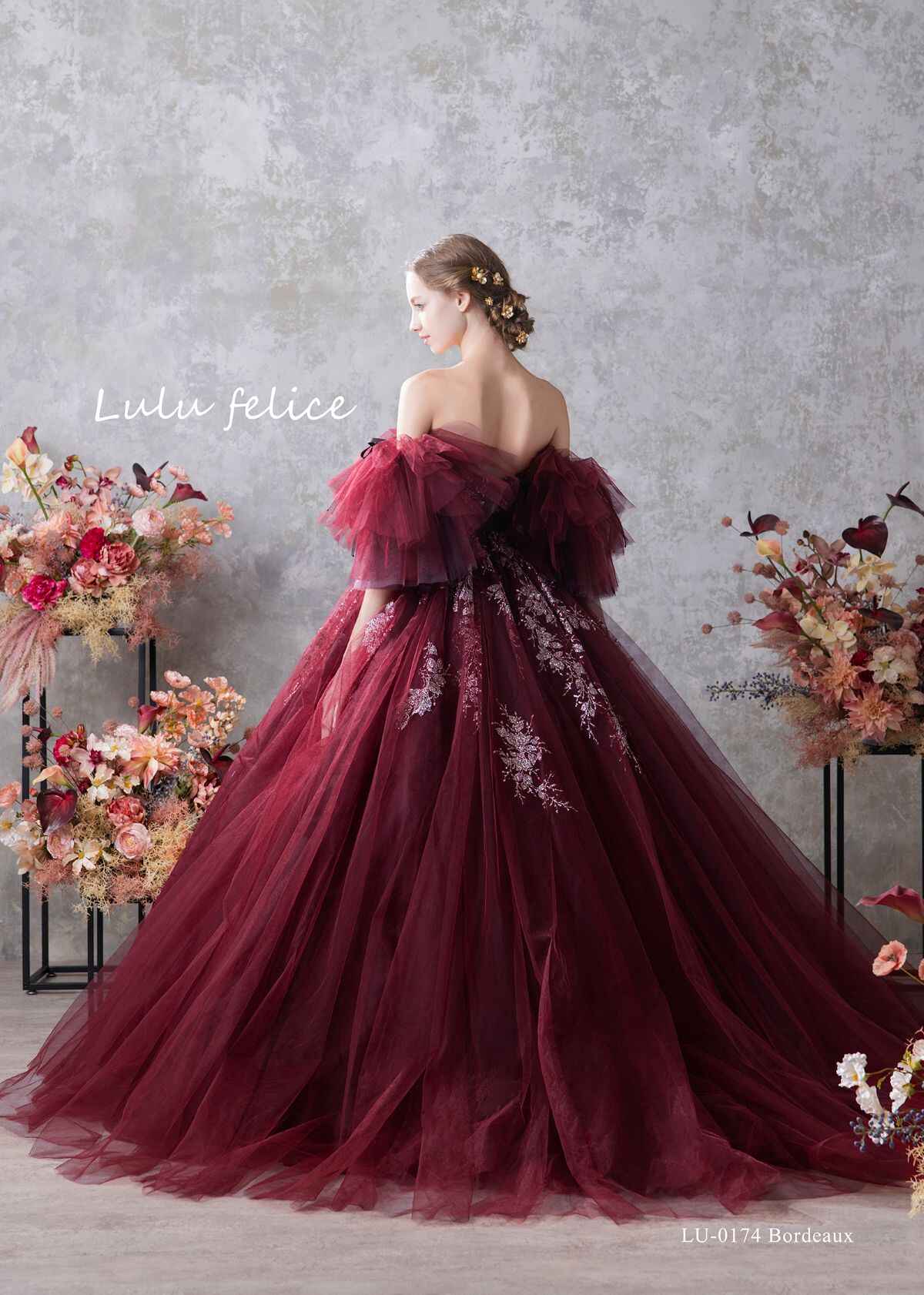 Lulu feliceールル・フェリーチェー｜LU-0174 Bordeaux｜カラードレス